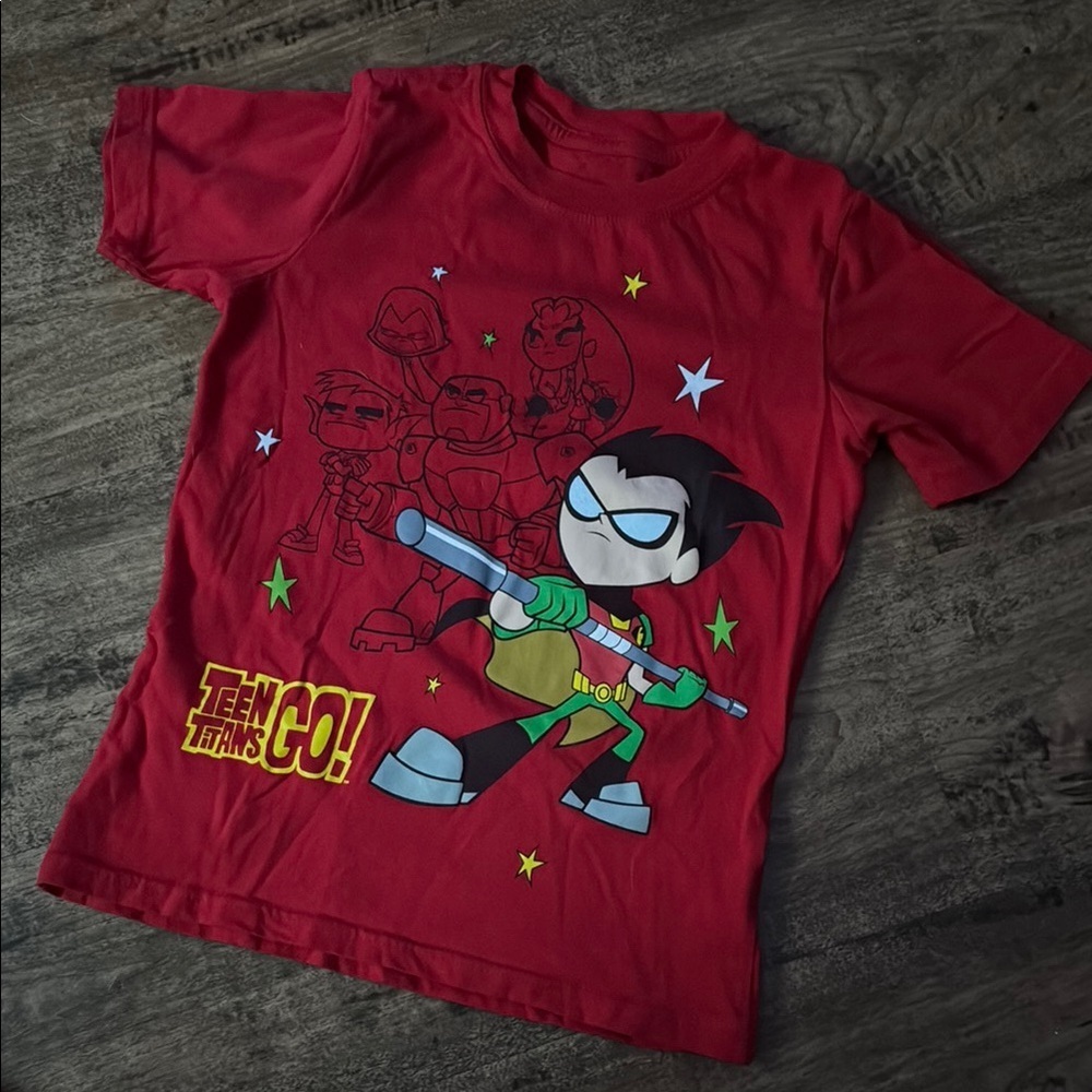 Red Kids T-Shirt size 8 - Picture 3 of 3